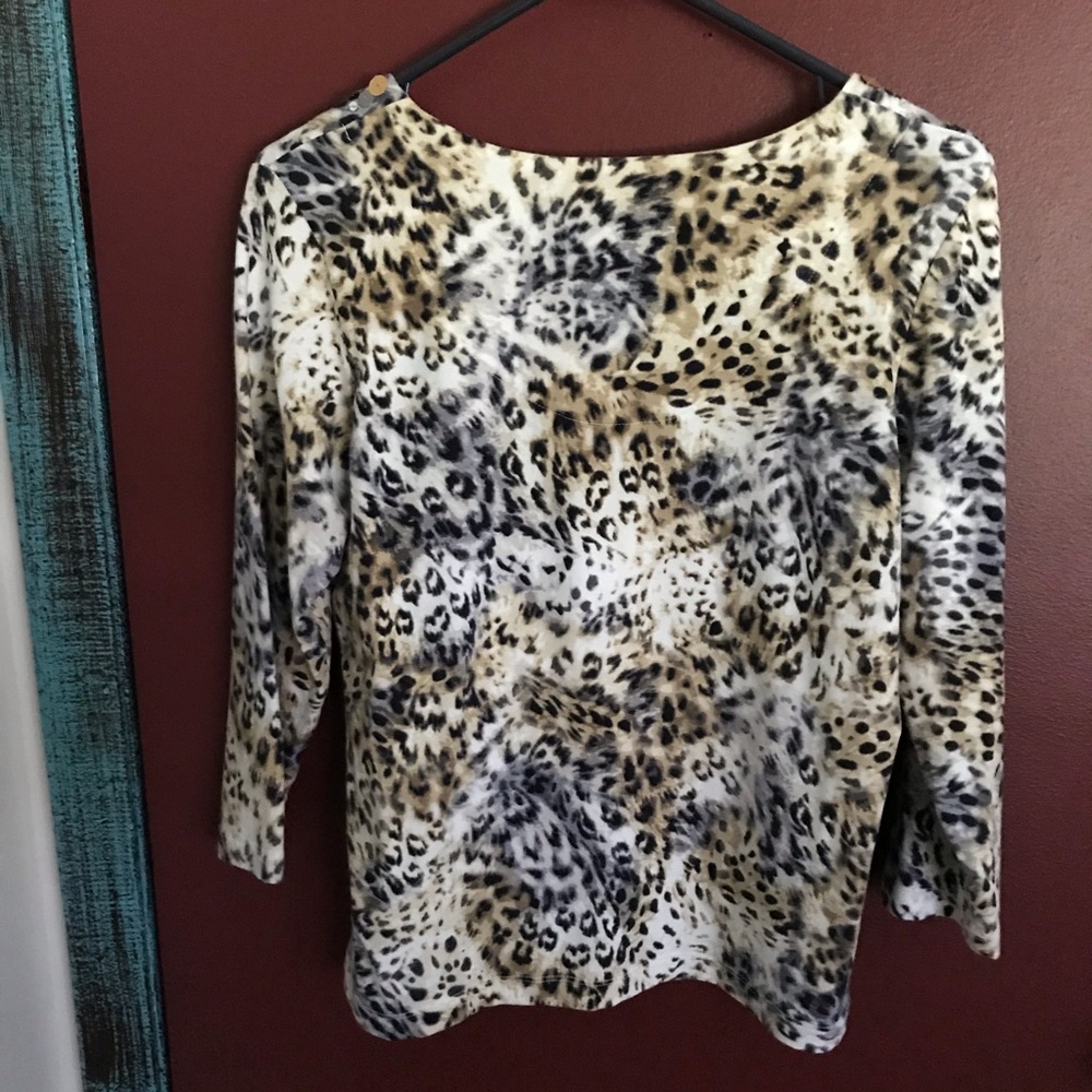 Ruby Rd Leopard Print Top - Picture 3 of 3
